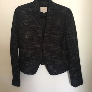 Loft blazer in black/gray tweed